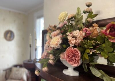 Nannie's Room - Flowers on fireplace