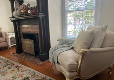 Fireplace in parlor